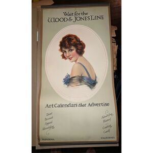 Vintage Advertising Poster Printing Ephemera-Wood & Jones- Art Calenders 18x12
